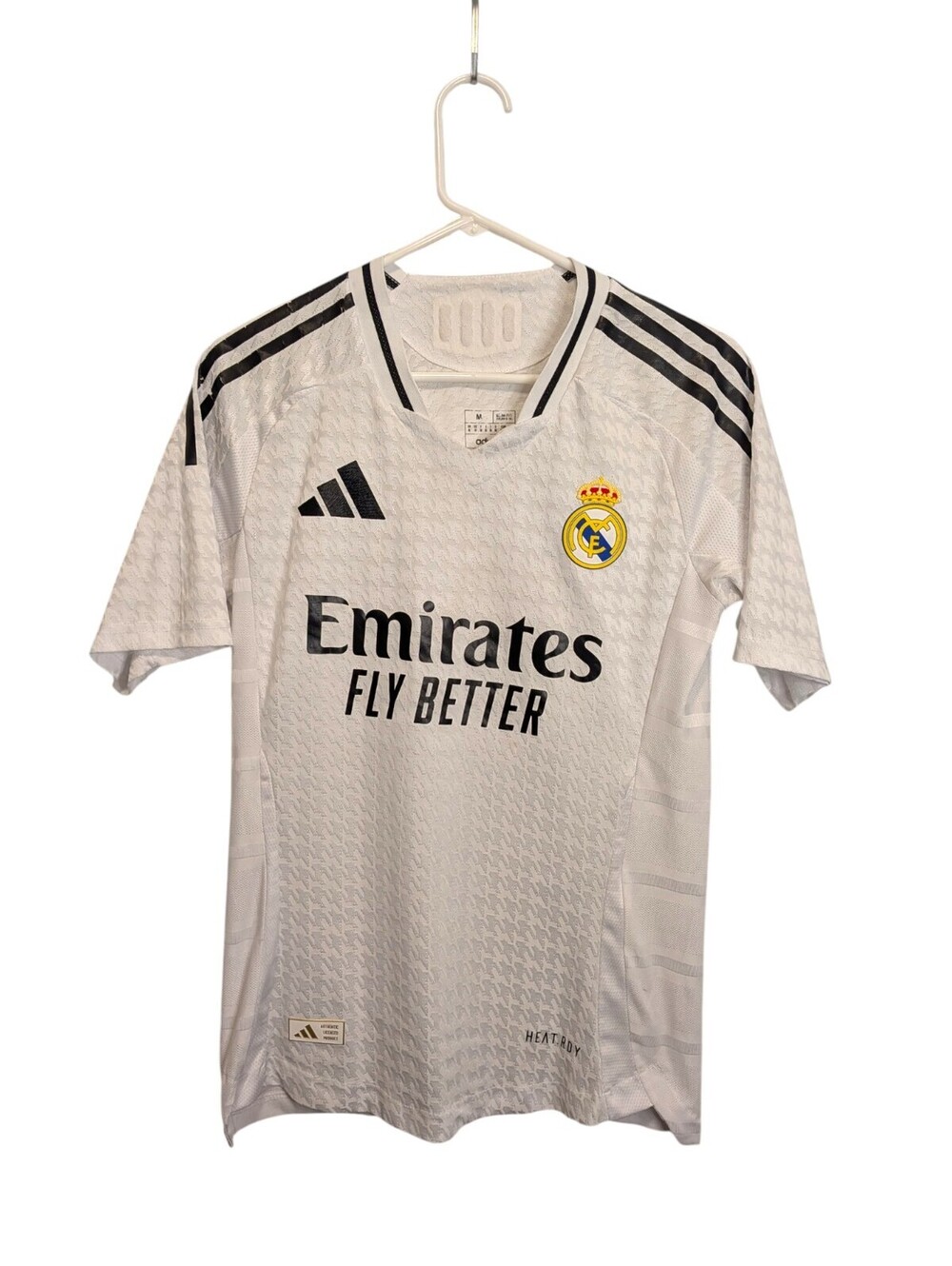 adidas Real Madrid 2024/25 Home HEAT.RDY Soccer Jersey White Men's M